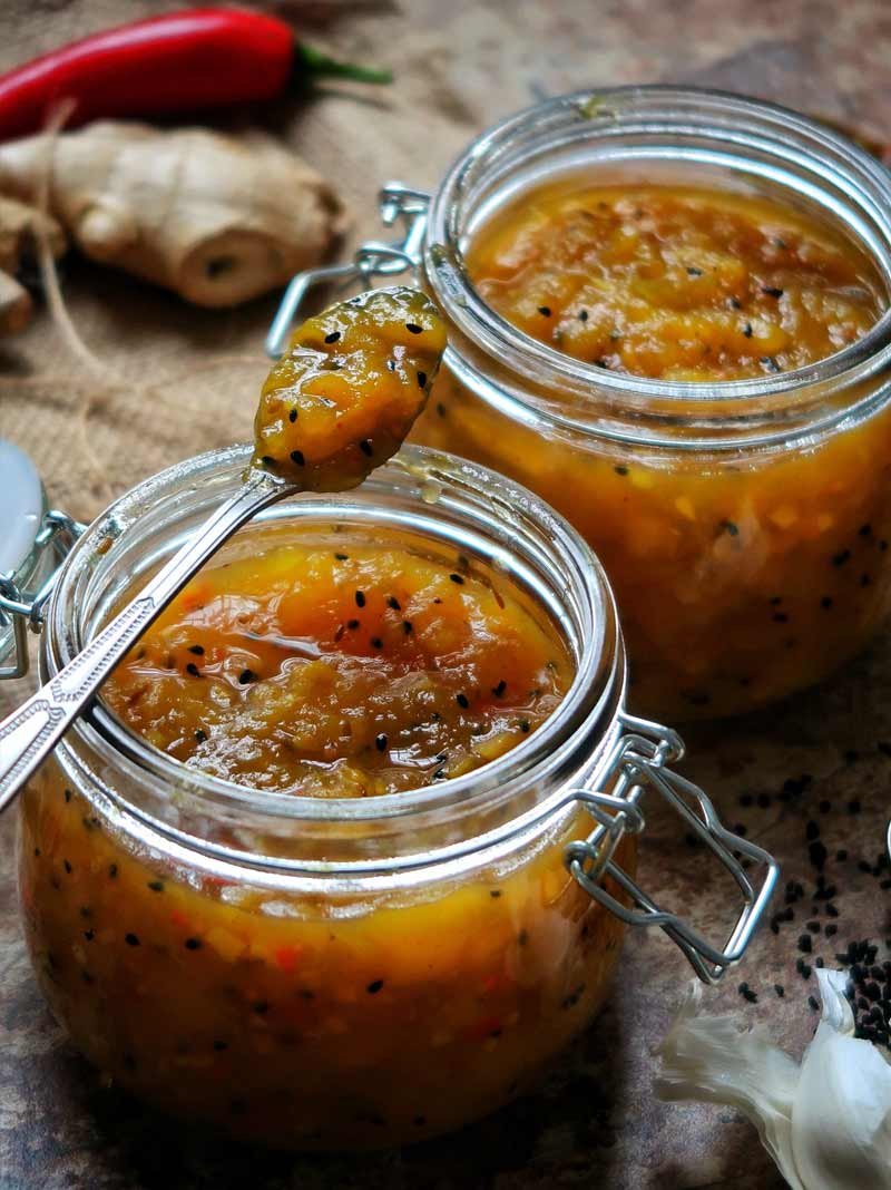 Hemlagad mango chutney Falun Aaima Kitchen