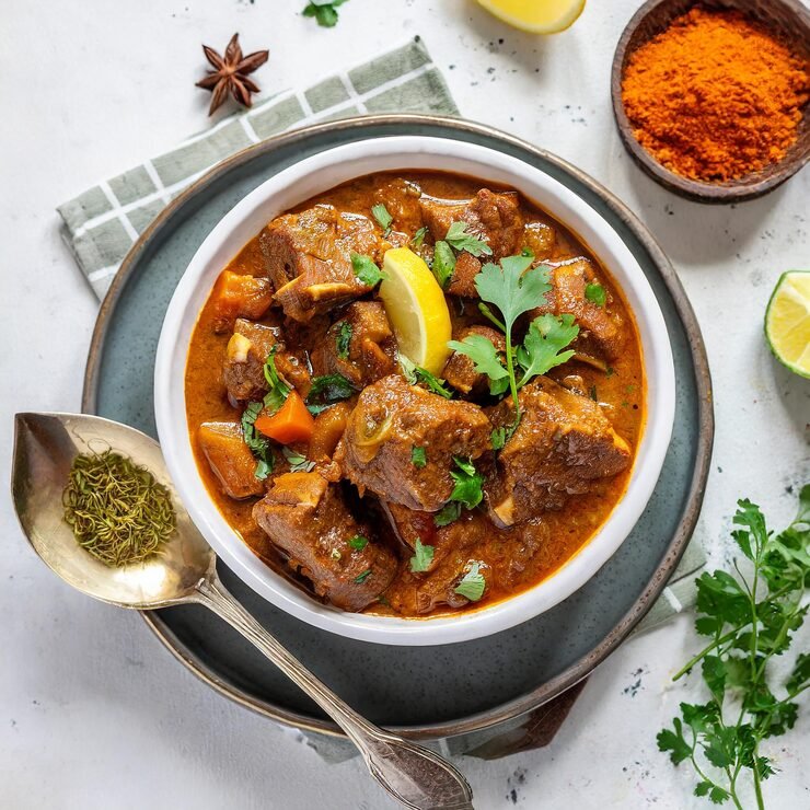 Rogan Josh indisk curry autentisk lammgryta Aaima Kitchen Falun
