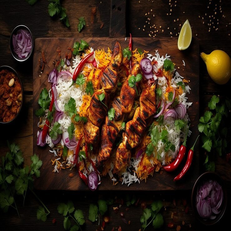 Chicken tikka biryani - Indisk specialitet Falun Aaima Kitchen