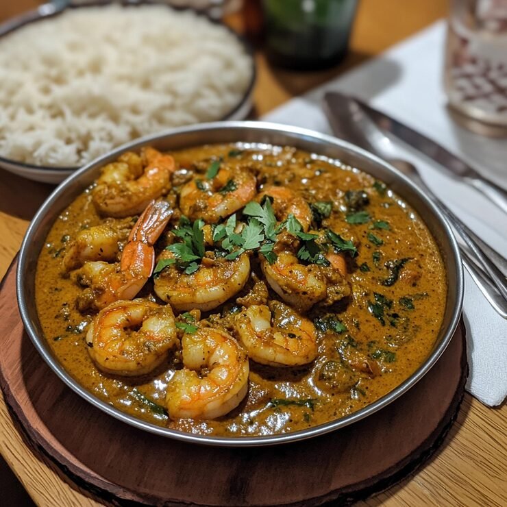 Räkcurry med ris – Indisk maträtt hos Aaima Kitchen Falun