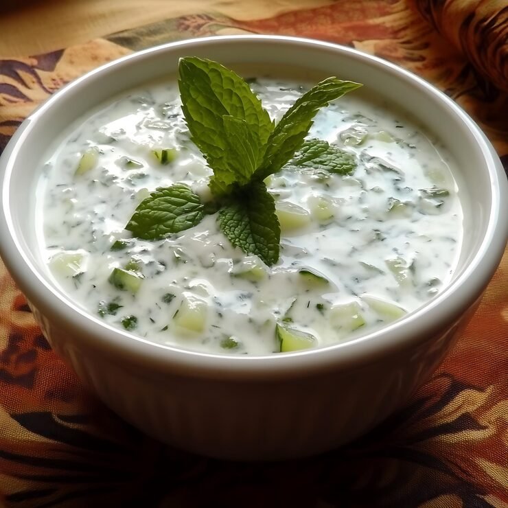 Myntayoghurt raita med gurka Falun Aaima Kitchen